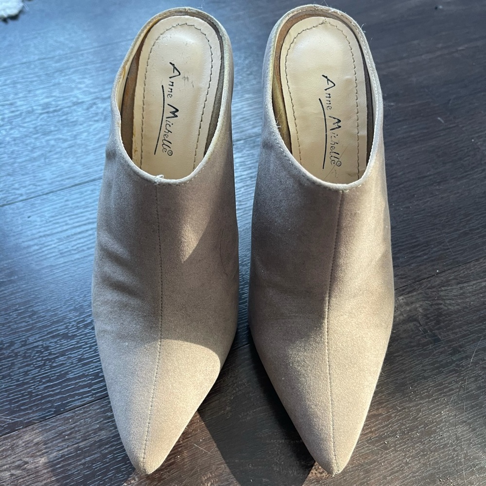 Gray Suede high heels